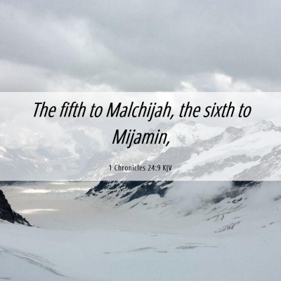 Picture 06 - 1 Chronicles 24:9 KJV - The fifth to Malchijah, the sixth to - Bible Verse Picture