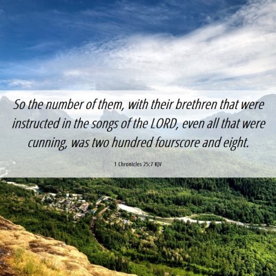Picture 06 - 1 Chronicles 25:7 KJV - So the number of them, with their brethren that - Bible Verse Picture