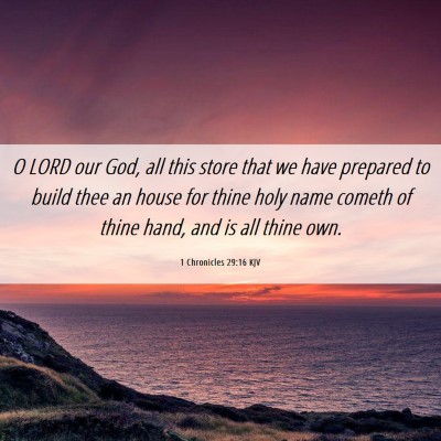 Picture 06 - 1 Chronicles 29:16 KJV - O LORD our God, all this store that we have - Bible Verse Picture
