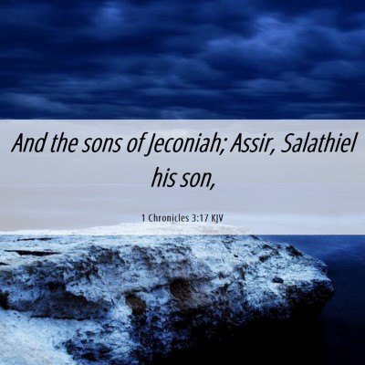 Picture 06 - 1 Chronicles 3:17 KJV - And the sons of Jeconiah; Assir, Salathiel his - Bible Verse Picture