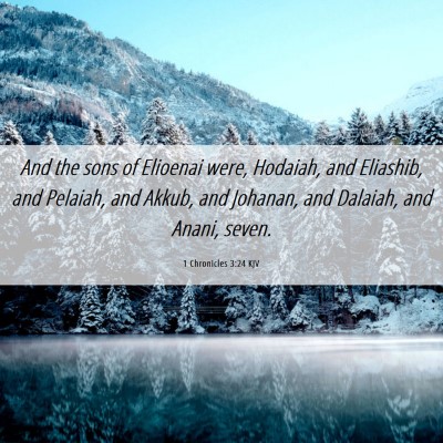 Picture 06 - 1 Chronicles 3:24 KJV - And the sons of Elioenai were, Hodaiah, and - Bible Verse Picture