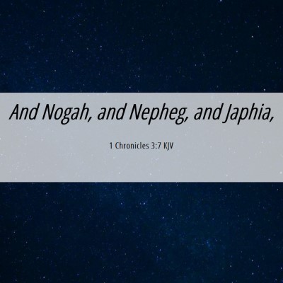 Picture 06 - 1 Chronicles 3:7 KJV - And Nogah, and Nepheg, and - Bible Verse Picture