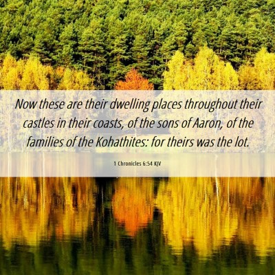 Picture 06 - 1 Chronicles 6:54 KJV - Now these are their dwelling places throughout - Bible Verse Picture