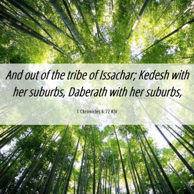 Picture 06 - 1 Chronicles 6:72 KJV - And out of the tribe of Issachar; Kedesh with her - Bible Verse Picture