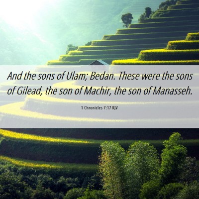 Picture 06 - 1 Chronicles 7:17 KJV - And the sons of Ulam; Bedan. These were the sons - Bible Verse Picture