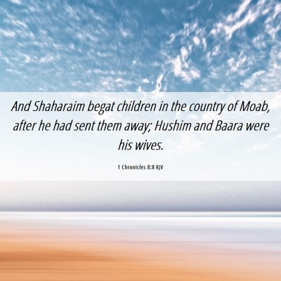 Picture 06 - 1 Chronicles 8:8 KJV - And Shaharaim begat children in the country of - Bible Verse Picture