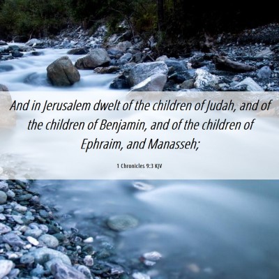 Picture 06 - 1 Chronicles 9:3 KJV - And in Jerusalem dwelt of the children of Judah, - Bible Verse Picture