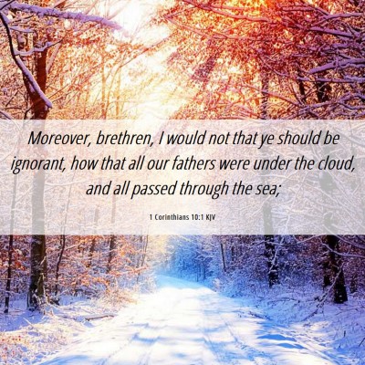 Picture 06 - 1 Corinthians 10:1 KJV - Moreover, brethren, I would not that ye should be - Bible Verse Picture