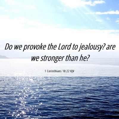 Picture 06 - 1 Corinthians 10:22 KJV - Do we provoke the Lord to jealousy? are we - Bible Verse Picture