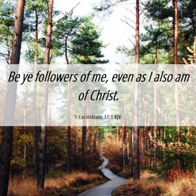 Picture 06 - 1 Corinthians 11:1 KJV - Be ye followers of me, even as I also am of - Bible Verse Picture