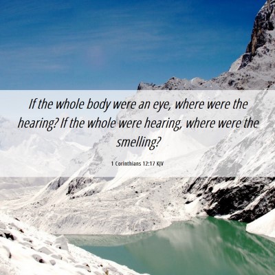 Picture 06 - 1 Corinthians 12:17 KJV - If the whole body were an eye, where were the - Bible Verse Picture