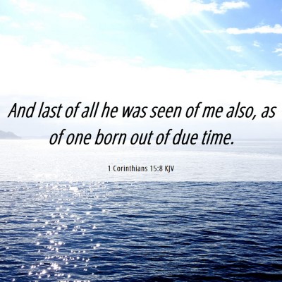 Picture 06 - 1 Corinthians 15:8 KJV - And last of all he was seen of me also, as of one - Bible Verse Picture
