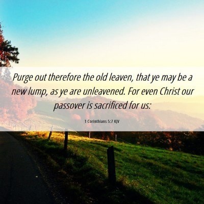 Picture 06 - 1 Corinthians 5:7 KJV - Purge out therefore the old leaven, that ye may - Bible Verse Picture