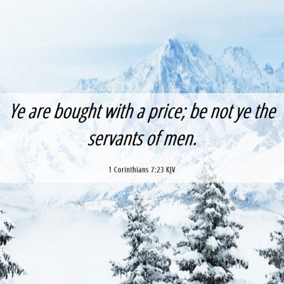 Picture 06 - 1 Corinthians 7:23 KJV - Ye are bought with a price; be not ye the - Bible Verse Picture