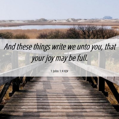 Picture 06 - 1 John 1:4 KJV - And these things write we unto you, that your joy - Bible Verse Picture