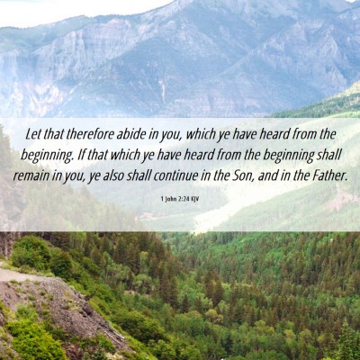 Picture 06 - 1 John 2:24 KJV - Let that therefore abide in you, which ye have - Bible Verse Picture