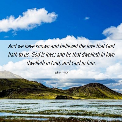 Picture 06 - 1 John 4:16 KJV - And we have known and believed the love that God - Bible Verse Picture
