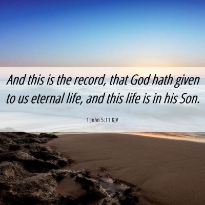 Picture 06 - 1 John 5:11 KJV - And this is the record, that God hath given to us - Bible Verse Picture