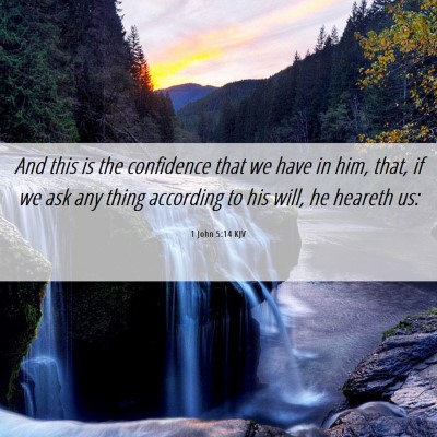 Picture 06 - 1 John 5:14 KJV - And this is the confidence that we have in him, - Bible Verse Picture