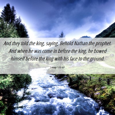 Picture 06 - 1 Kings 1:23 KJV - And they told the king, saying, Behold Nathan the - Bible Verse Picture