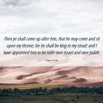 Picture 06 - 1 Kings 1:35 KJV - Then ye shall come up after him, that he may come - Bible Verse Picture