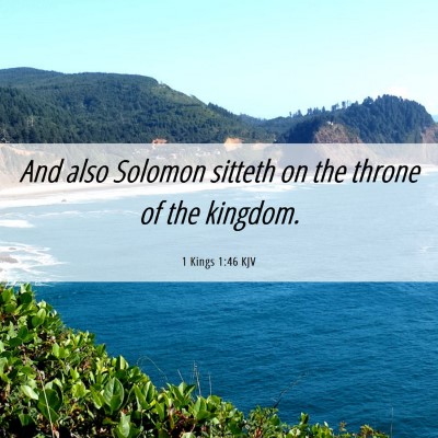 Picture 06 - 1 Kings 1:46 KJV - And also Solomon sitteth on the throne of the - Bible Verse Picture