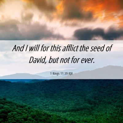 Picture 06 - 1 Kings 11:39 KJV - And I will for this afflict the seed of David, - Bible Verse Picture