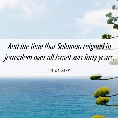 Picture 06 - 1 Kings 11:42 KJV - And the time that Solomon reigned in Jerusalem - Bible Verse Picture
