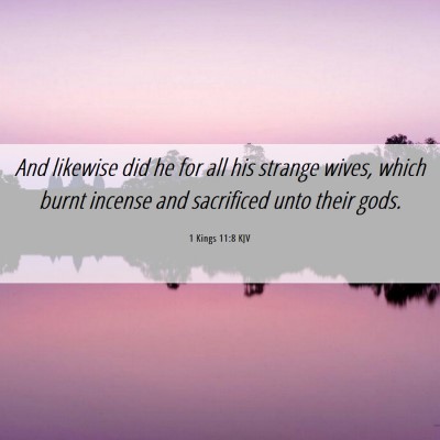 Picture 06 - 1 Kings 11:8 KJV - And likewise did he for all his strange wives, - Bible Verse Picture