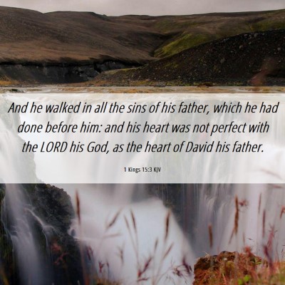 Picture 06 - 1 Kings 15:3 KJV - And he walked in all the sins of his father, - Bible Verse Picture