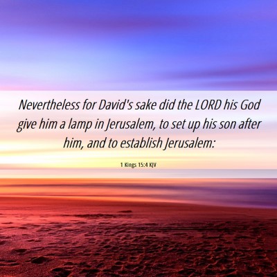 Picture 06 - 1 Kings 15:4 KJV - Nevertheless for David's sake did the LORD his - Bible Verse Picture