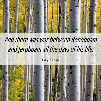 Picture 06 - 1 Kings 15:6 KJV - And there was war between Rehoboam and Jeroboam - Bible Verse Picture