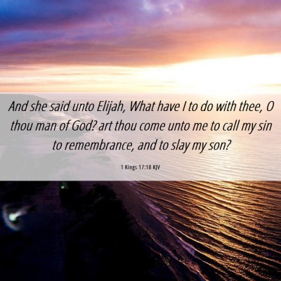 Picture 06 - 1 Kings 17:18 KJV - And she said unto Elijah, What have I to do with - Bible Verse Picture