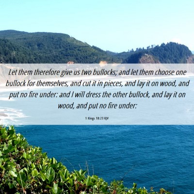 Picture 06 - 1 Kings 18:23 KJV - Let them therefore give us two bullocks; and let - Bible Verse Picture