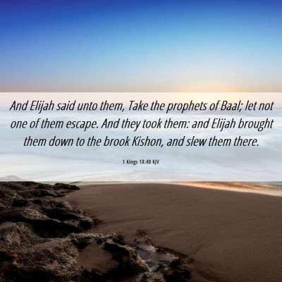 Picture 06 - 1 Kings 18:40 KJV - And Elijah said unto them, Take the prophets of - Bible Verse Picture