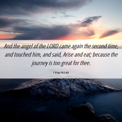 Picture 06 - 1 Kings 19:7 KJV - And the angel of the LORD came again the second - Bible Verse Picture