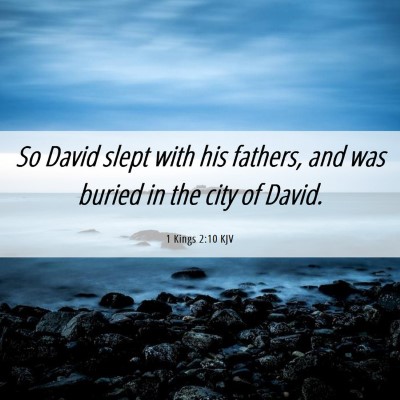 Picture 06 - 1 Kings 2:10 KJV - So David slept with his fathers, and was buried - Bible Verse Picture