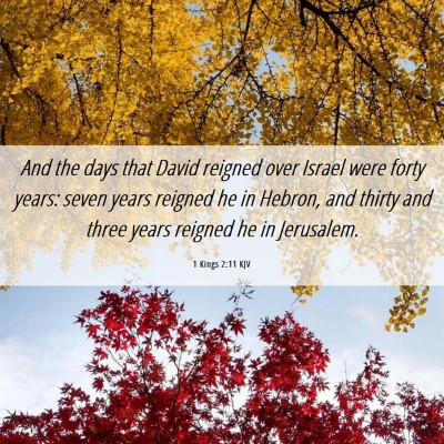 Picture 06 - 1 Kings 2:11 KJV - And the days that David reigned over Israel were - Bible Verse Picture