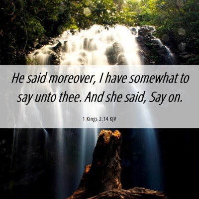 Picture 06 - 1 Kings 2:14 KJV - He said moreover, I have somewhat to say unto - Bible Verse Picture