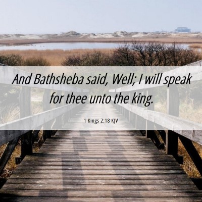 Picture 06 - 1 Kings 2:18 KJV - And Bathsheba said, Well; I will speak for thee - Bible Verse Picture