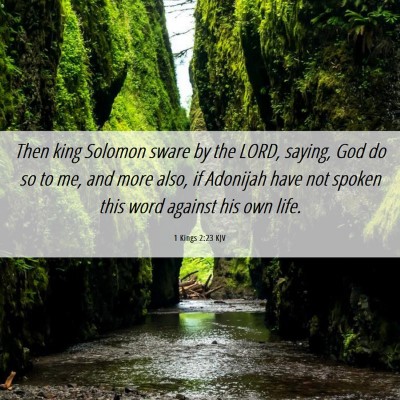 Picture 06 - 1 Kings 2:23 KJV - Then king Solomon sware by the LORD, saying, God - Bible Verse Picture