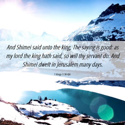 Picture 06 - 1 Kings 2:38 KJV - And Shimei said unto the king, The saying is - Bible Verse Picture
