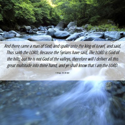 Picture 06 - 1 Kings 20:28 KJV - And there came a man of God, and spake unto the - Bible Verse Picture