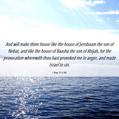 Picture 06 - 1 Kings 21:22 KJV - And will make thine house like the house of - Bible Verse Picture