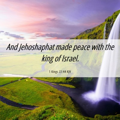 Picture 06 - 1 Kings 22:44 KJV - And Jehoshaphat made peace with the king of - Bible Verse Picture