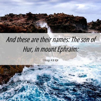 Picture 06 - 1 Kings 4:8 KJV - And these are their names: The son of Hur, in - Bible Verse Picture