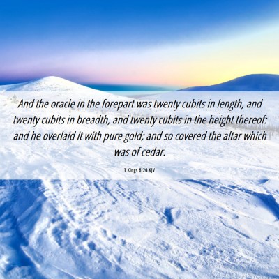 Picture 06 - 1 Kings 6:20 KJV - And the oracle in the forepart was twenty cubits - Bible Verse Picture