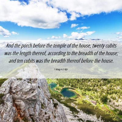 Picture 06 - 1 Kings 6:3 KJV - And the porch before the temple of the house, - Bible Verse Picture