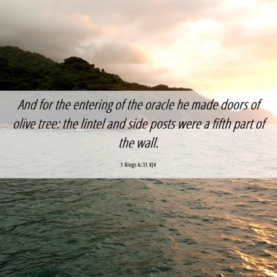 Picture 06 - 1 Kings 6:31 KJV - And for the entering of the oracle he made doors - Bible Verse Picture