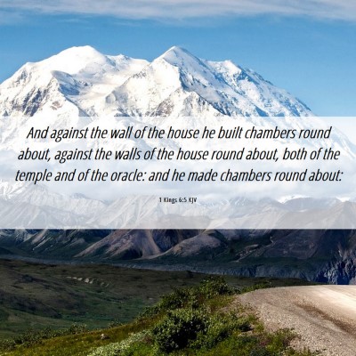 Picture 06 - 1 Kings 6:5 KJV - And against the wall of the house he built - Bible Verse Picture